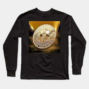 Bitcoin Gold Cryptocurrency Long Sleeve T-Shirt